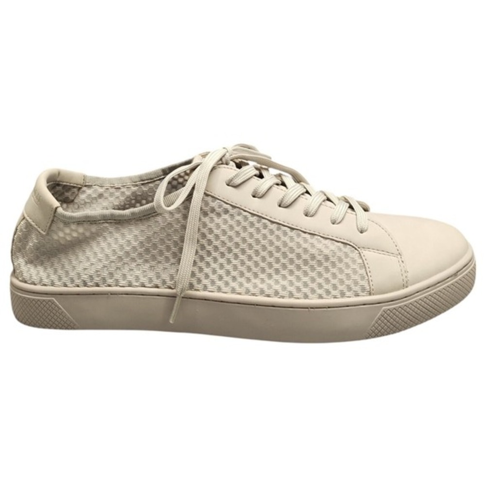 Steve Madden Low Top Sneaker Shoes Womens 9 Gray Solid Upper Leather Rubber Sole